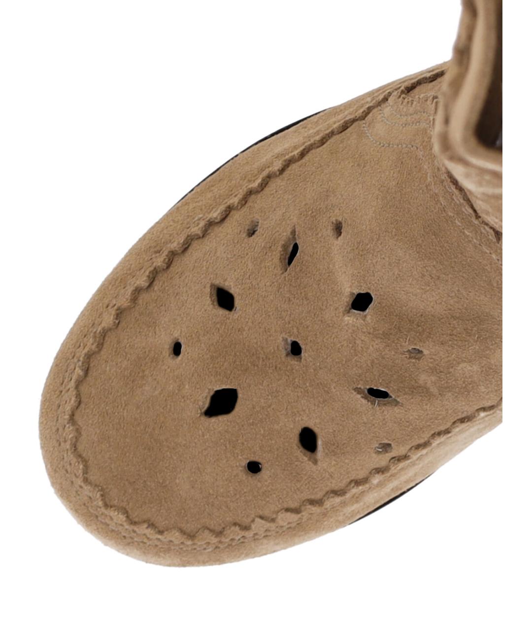 ISABEL MARANT Бежевые кожаные сапоги, фото 5