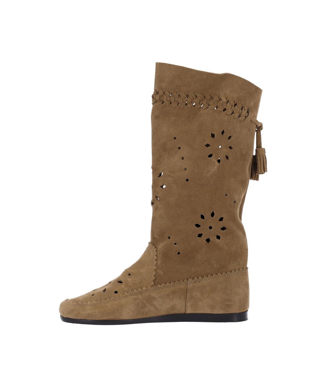 ISABEL MARANT Бежевые кожаные сапоги, фото 3