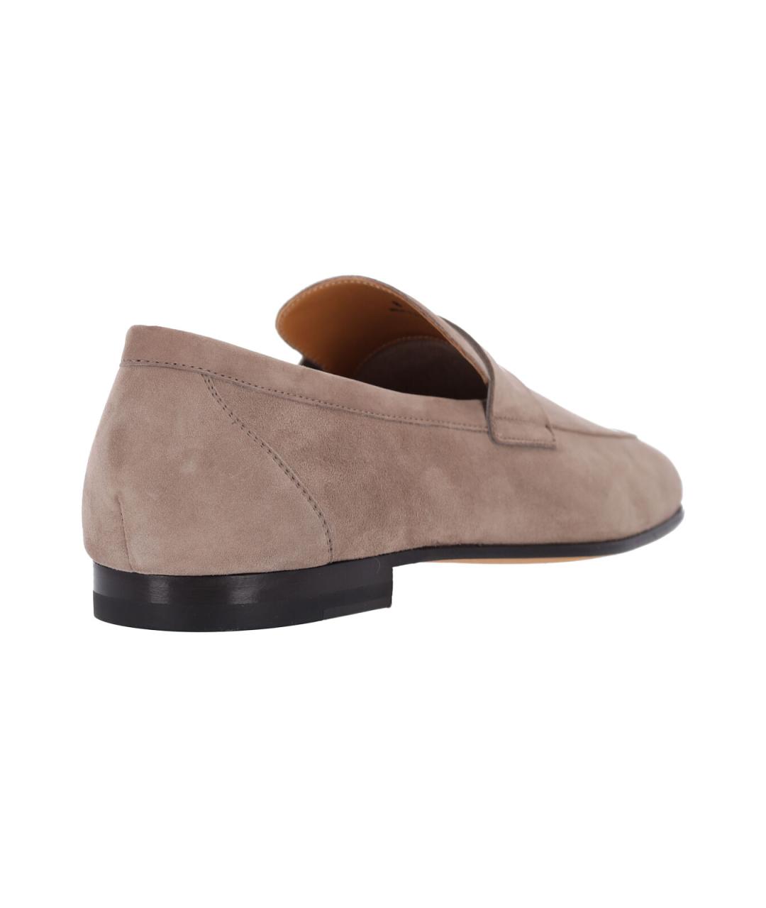 TOD'S Бежевые замшевые лоферы, фото 4