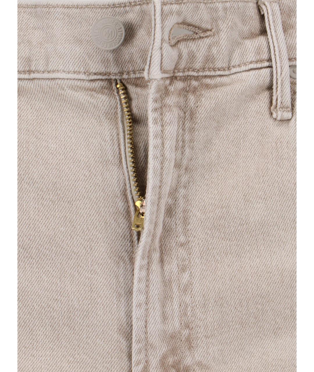 MOTHER Коричневые хлопковые прямые джинсы, фото 5