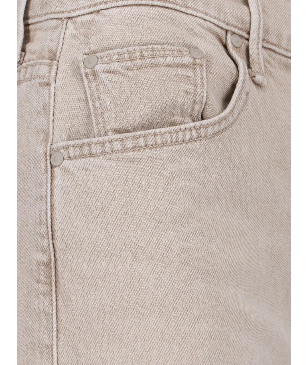 MOTHER Коричневые хлопковые прямые джинсы, фото 4