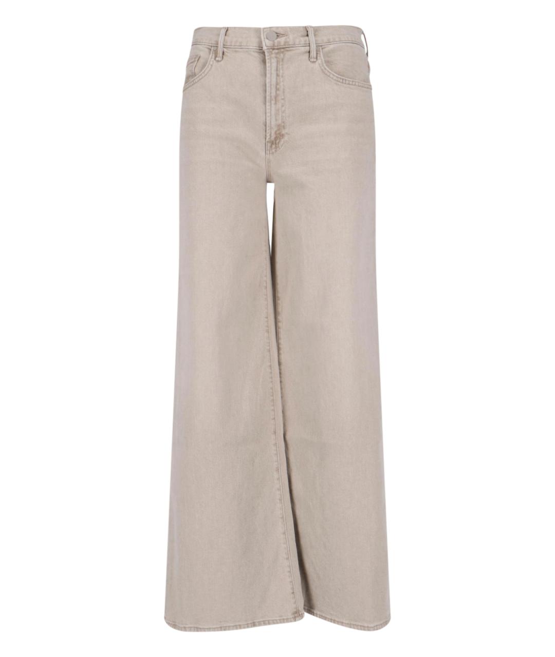 MOTHER Коричневые хлопковые прямые джинсы, фото 1