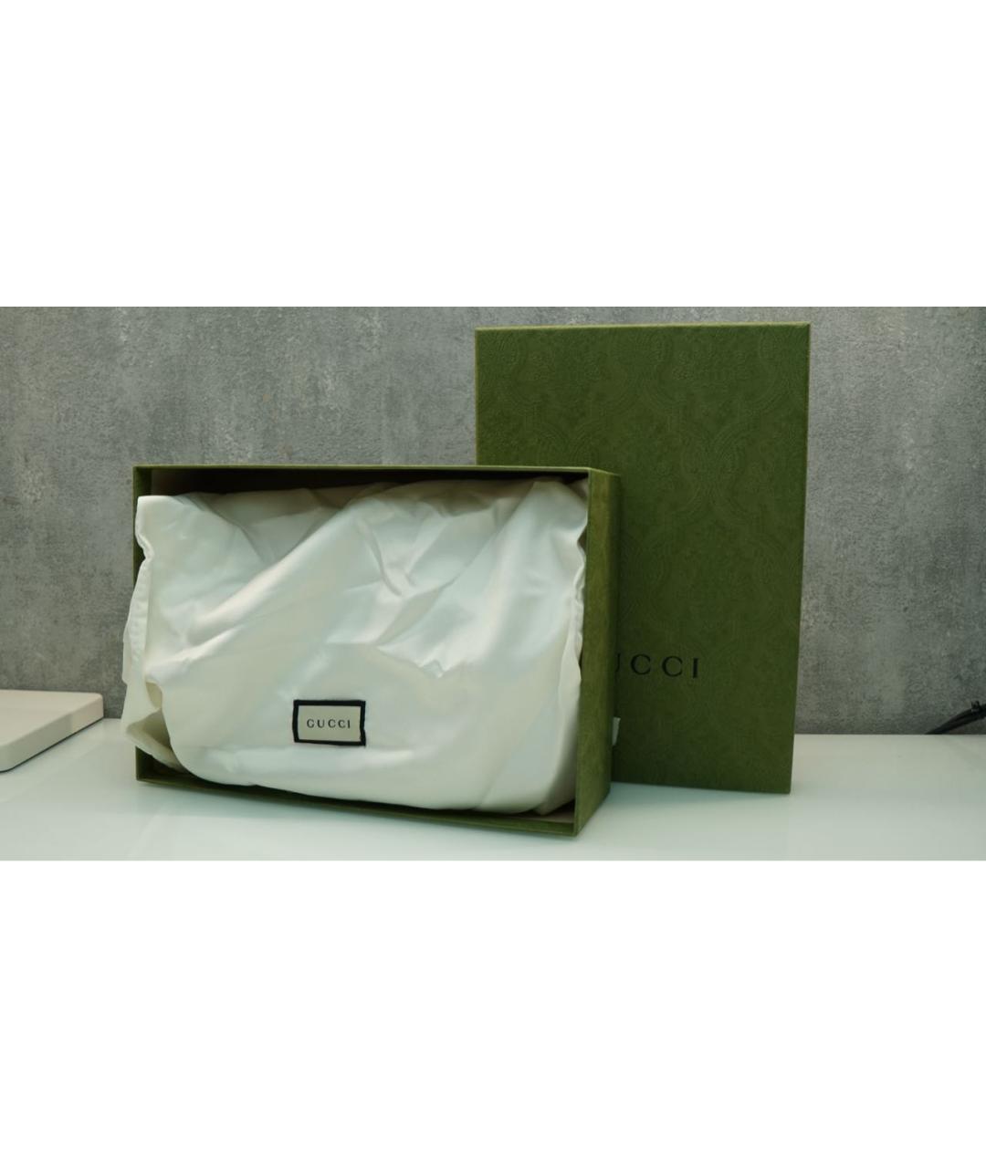 GUCCI Коричневая кожаная сумка через плечо, фото 7