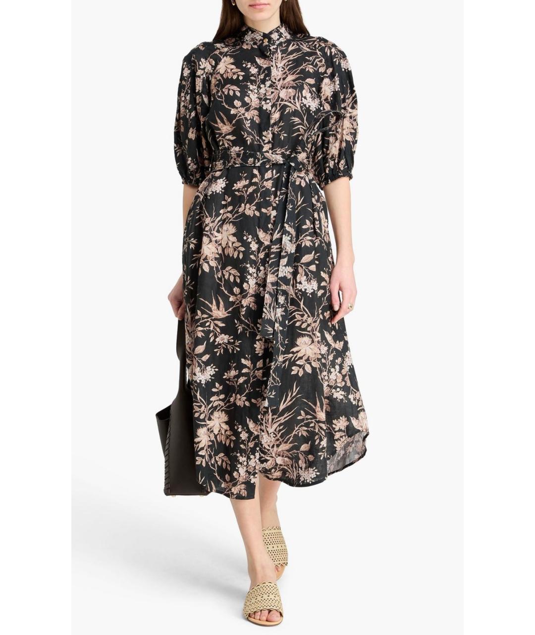 ZIMMERMANN Черное льняное коктейльное платье, фото 2
