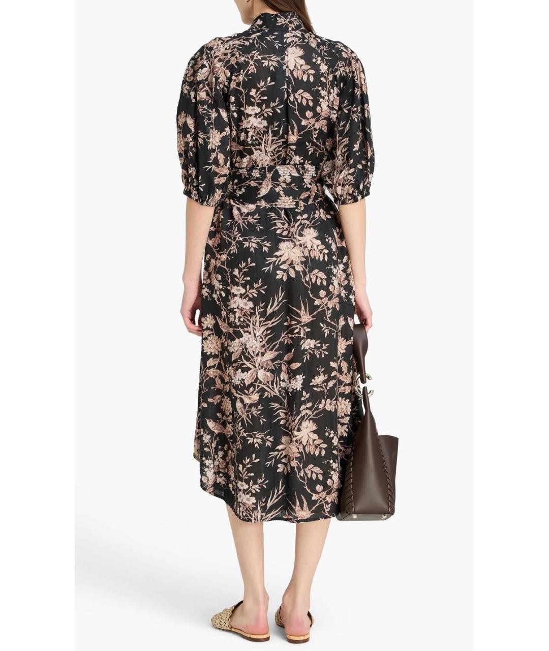ZIMMERMANN Черное льняное коктейльное платье, фото 3