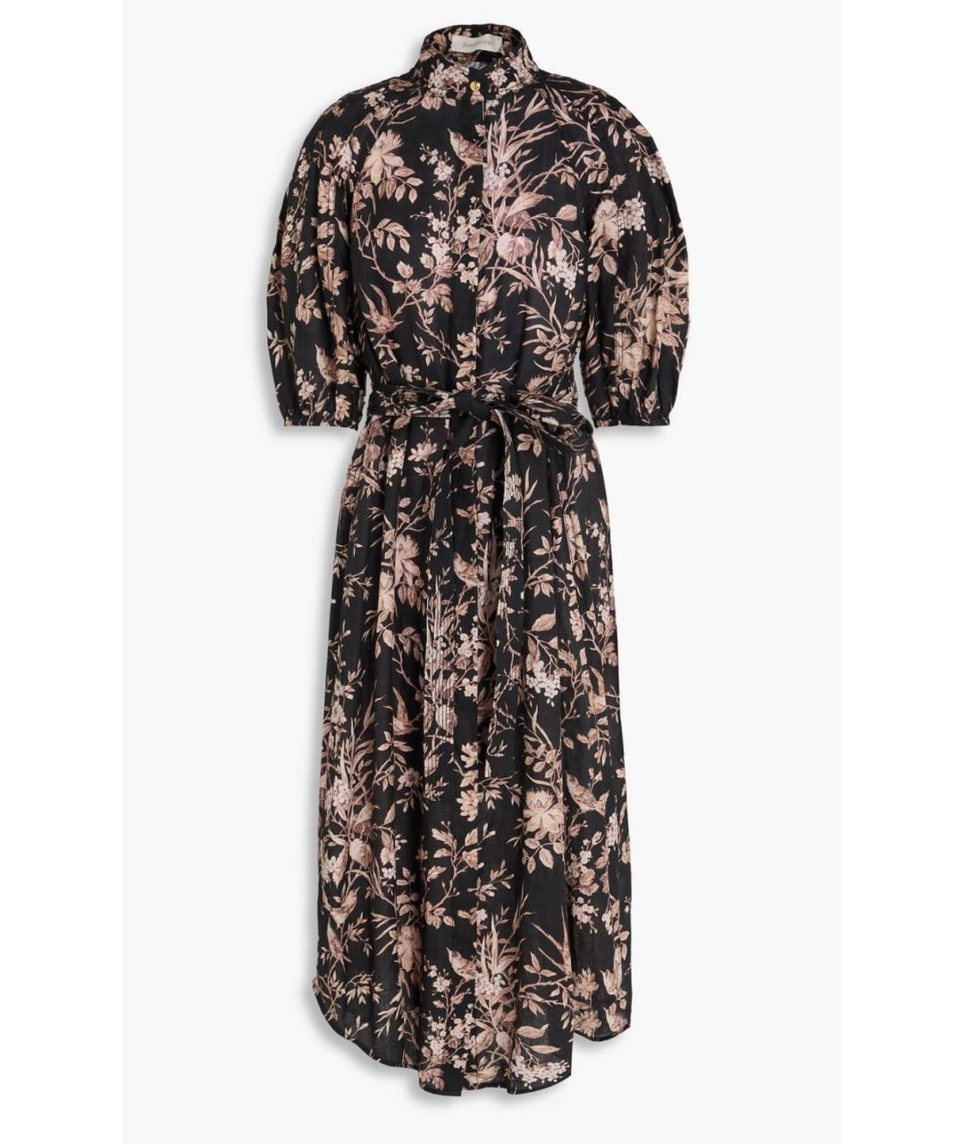 ZIMMERMANN Черное льняное коктейльное платье, фото 4