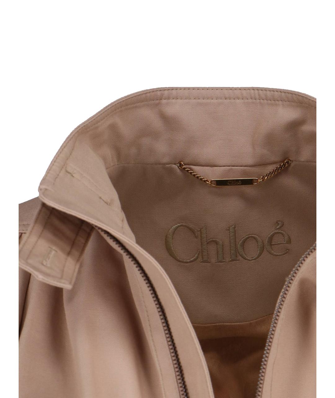 CHLOE Бежевая хлопковая куртка, фото 4