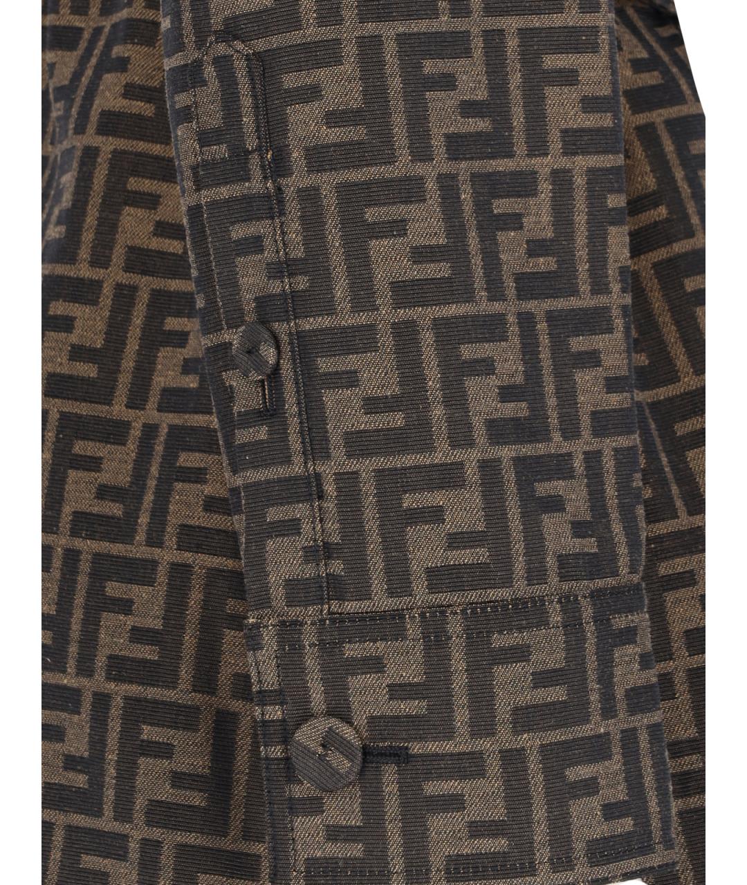FENDI Коричневая хлопковая куртка, фото 5