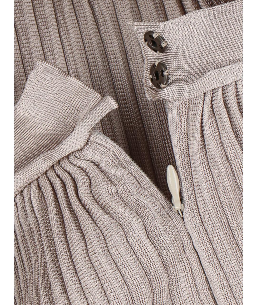 GIORGIO ARMANI Серая вискозная юбка макси, фото 5