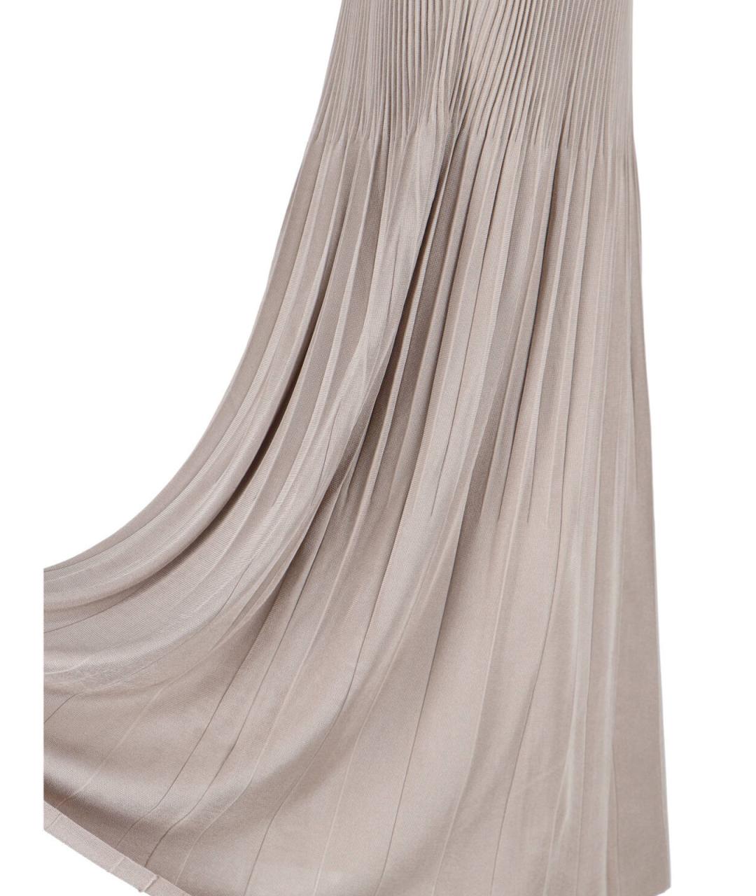 GIORGIO ARMANI Серая вискозная юбка макси, фото 4