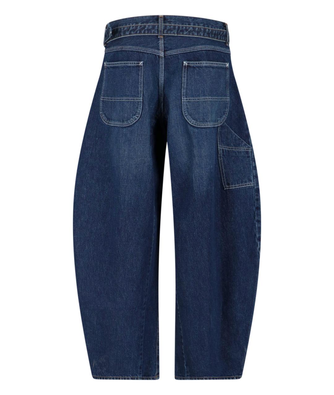 SACAI Синие хлопковые прямые джинсы, фото 2