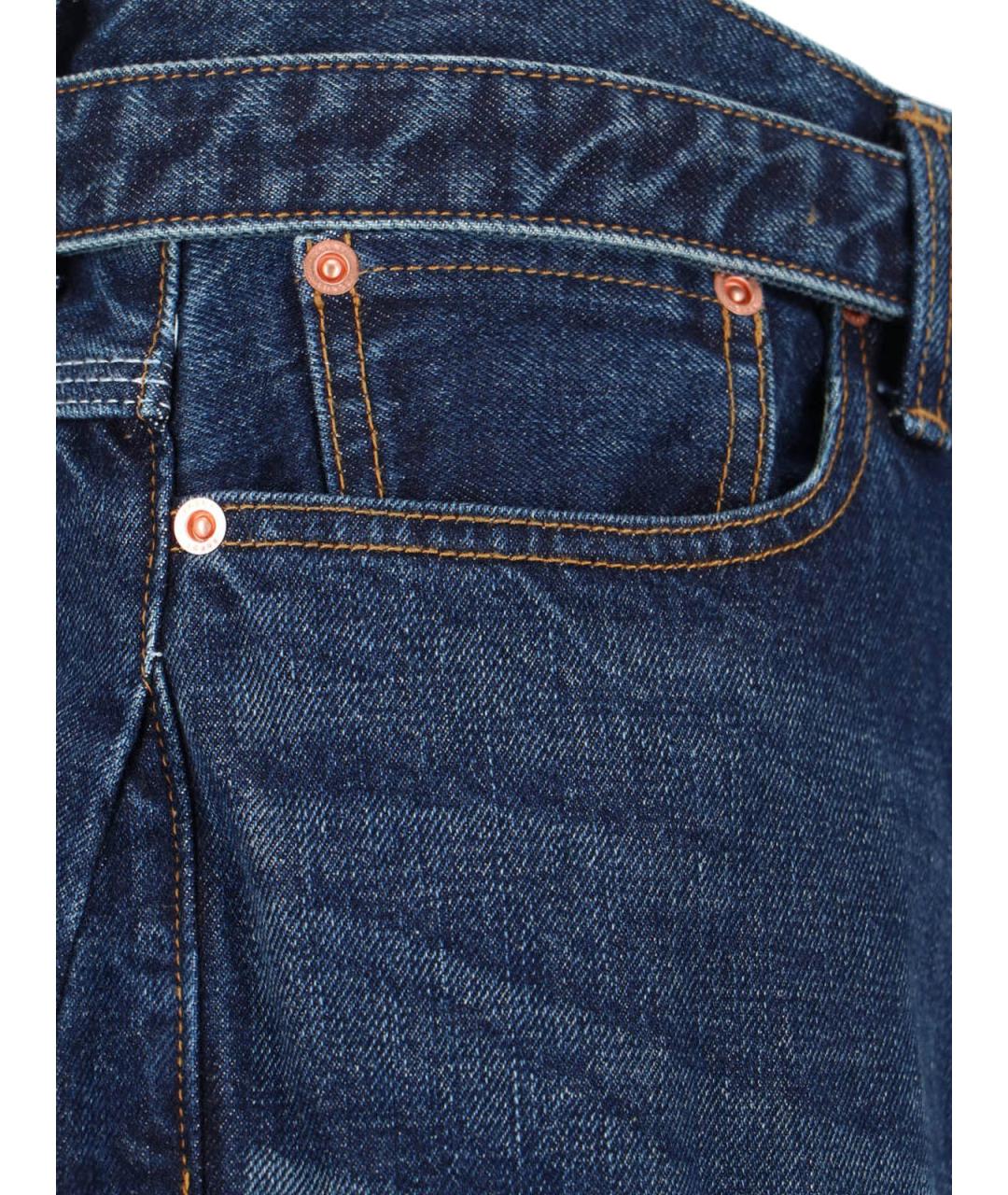 SACAI Синие хлопковые прямые джинсы, фото 4