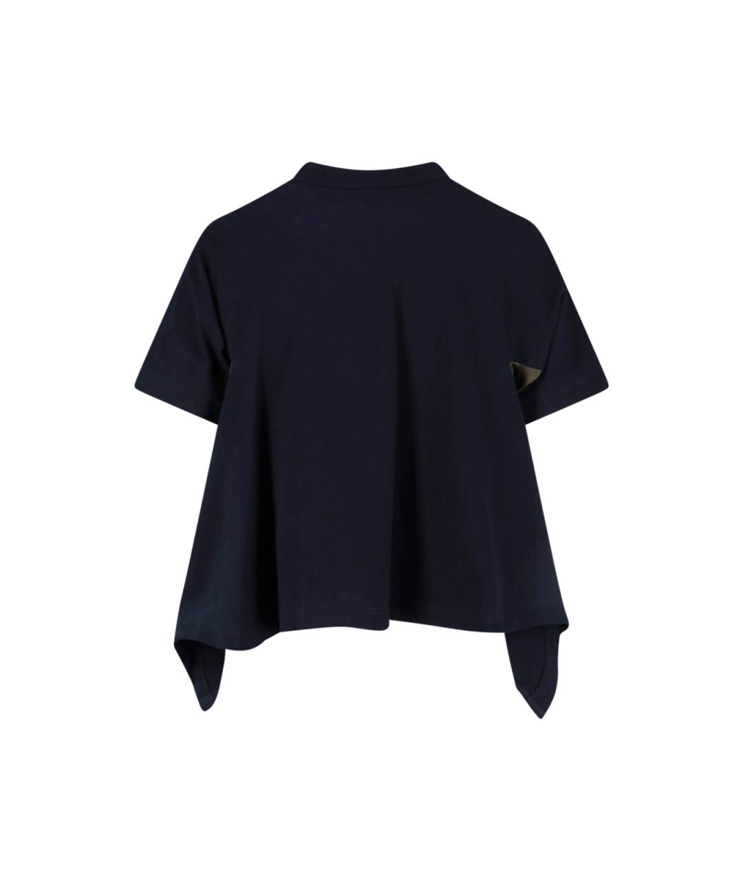 SACAI Синяя хлопковая футболка, фото 2