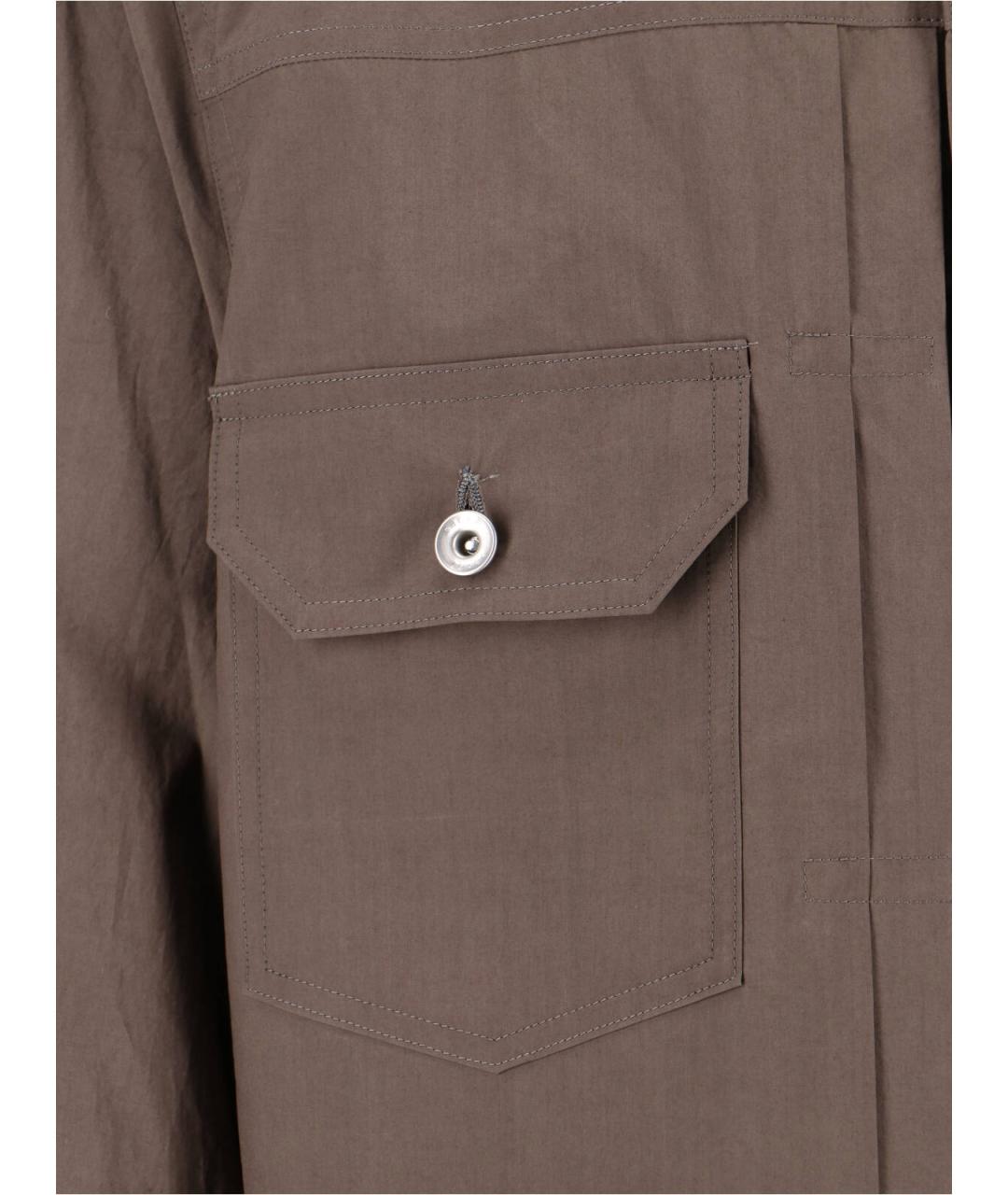 SACAI Коричневая хлопковая куртка, фото 4