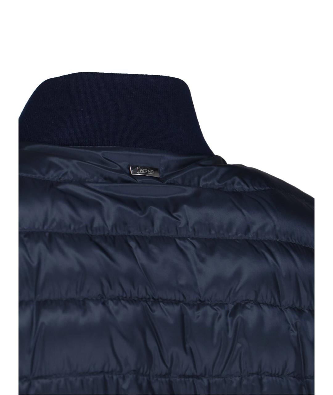 HERNO Синий полиамидовый пуховик, фото 3