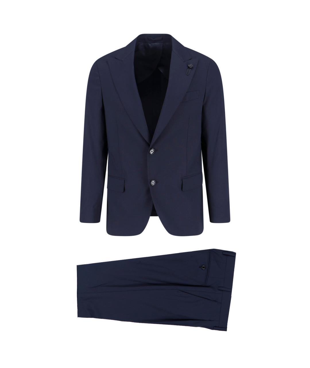 LARDINI Синий классический костюм, фото 1