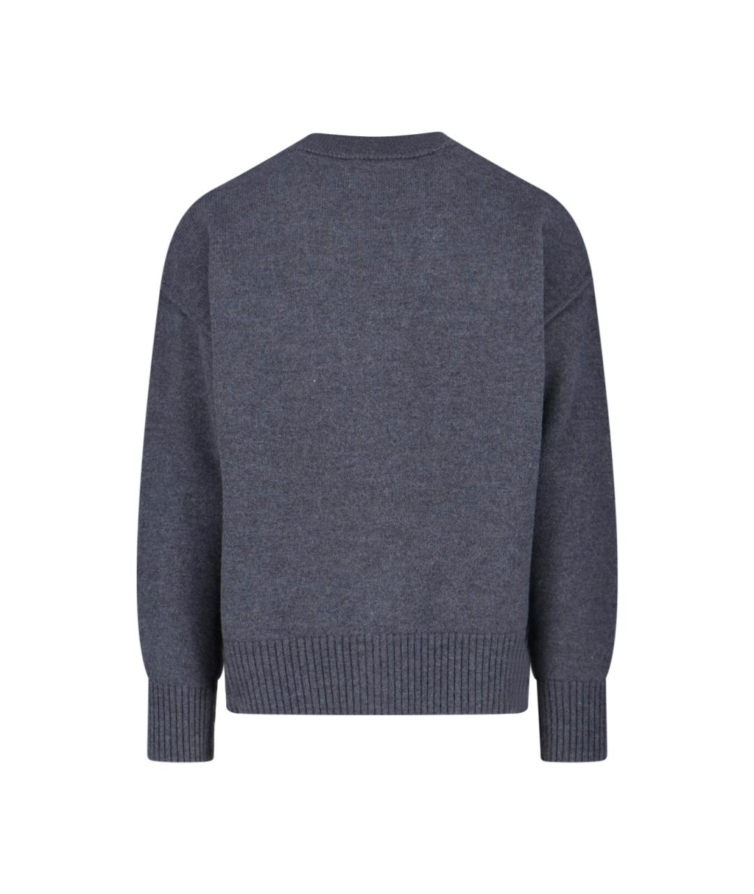 Ami Paris Серый шерстяной кардиган, фото 2