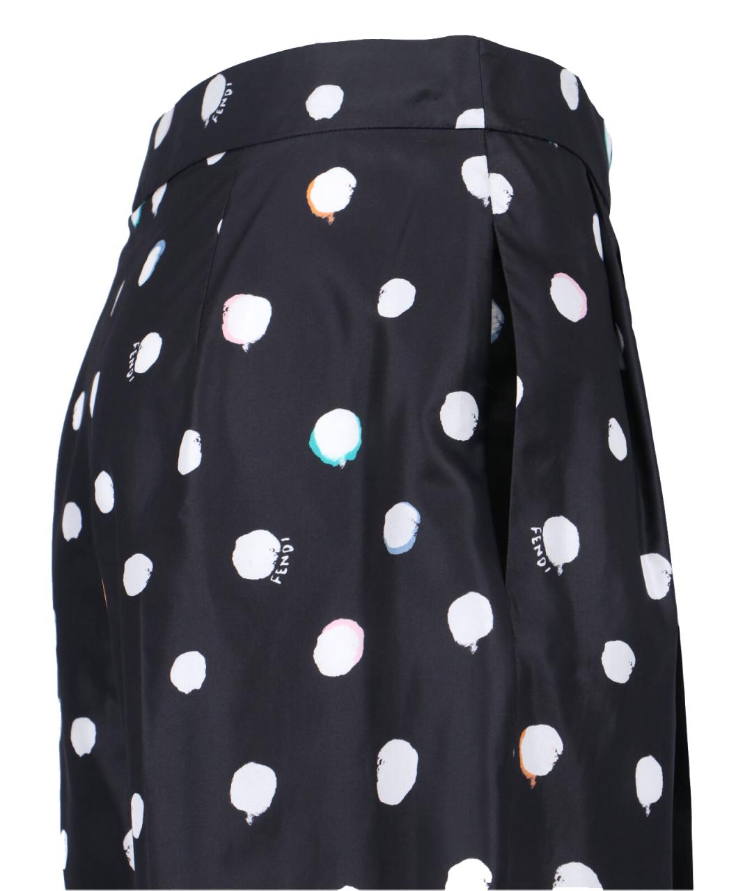 FENDI Мульти шелковые прямые брюки, фото 4