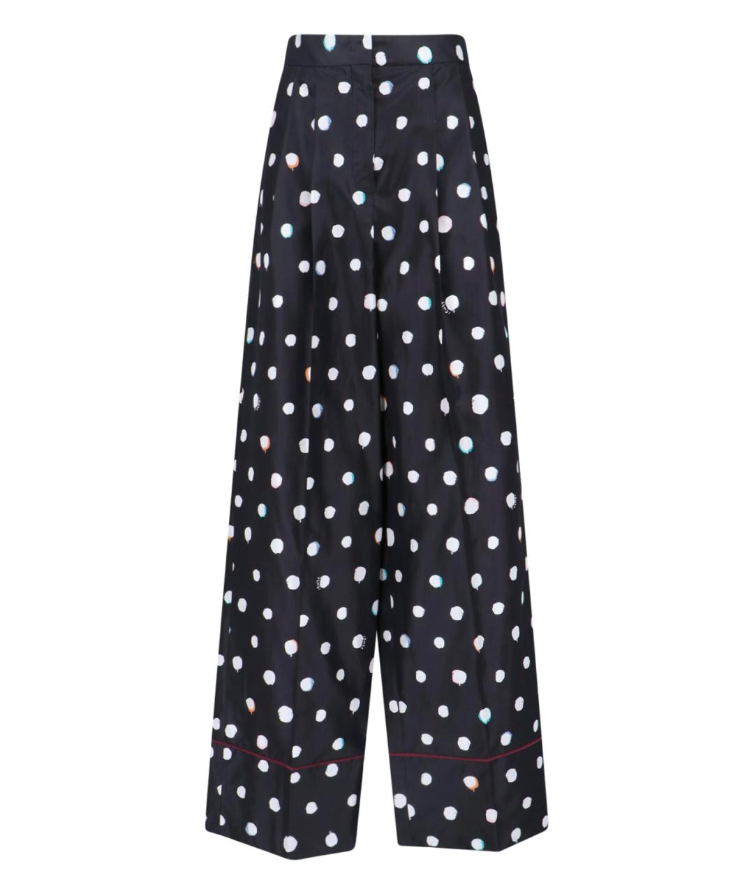 FENDI Мульти шелковые прямые брюки, фото 1