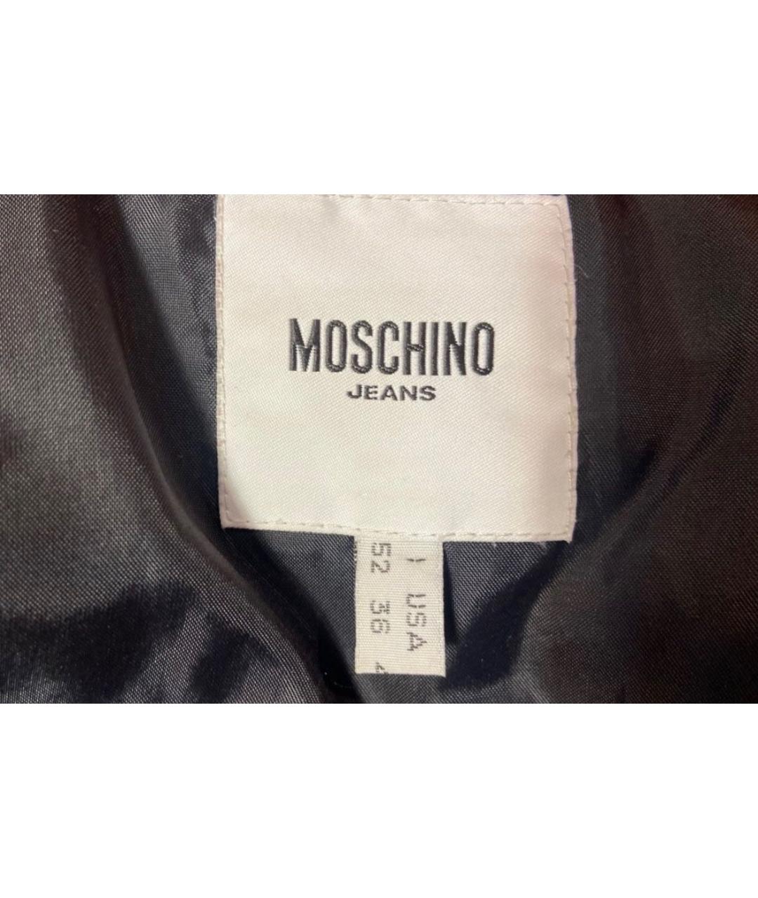 MOSCHINO Черный полиэстеровый пуховик, фото 5