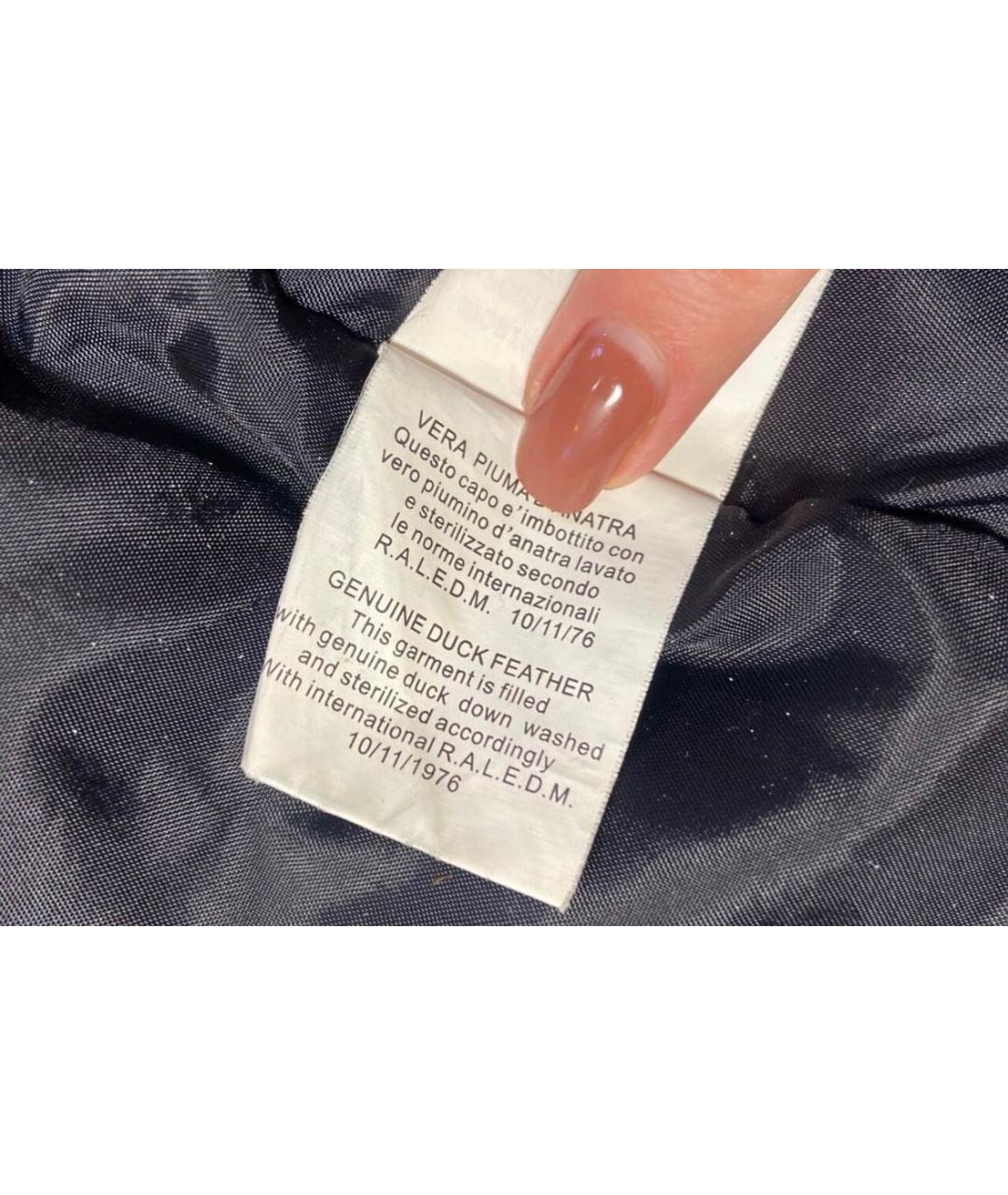 MOSCHINO Черный полиэстеровый пуховик, фото 6