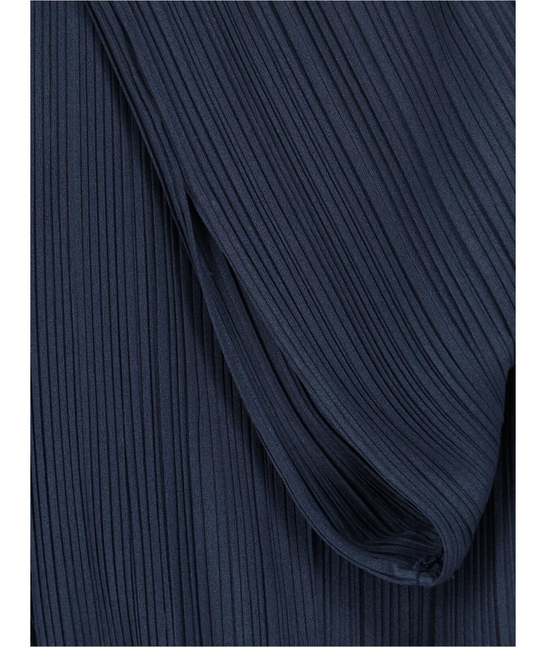 GIORGIO ARMANI Синие полиэстеровые брюки широкие, фото 5