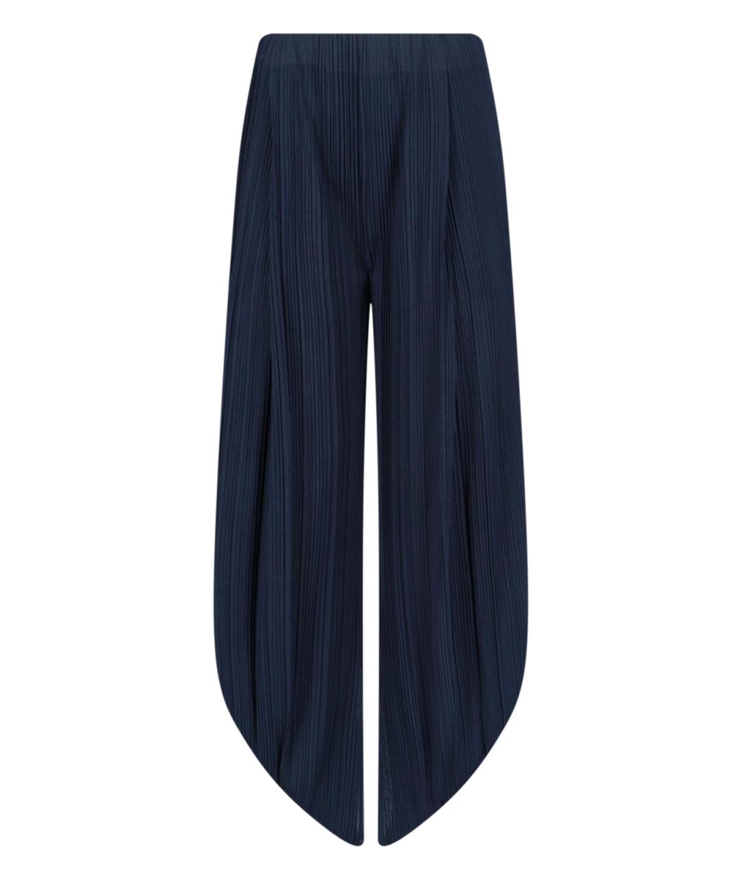 GIORGIO ARMANI Синие полиэстеровые брюки широкие, фото 1