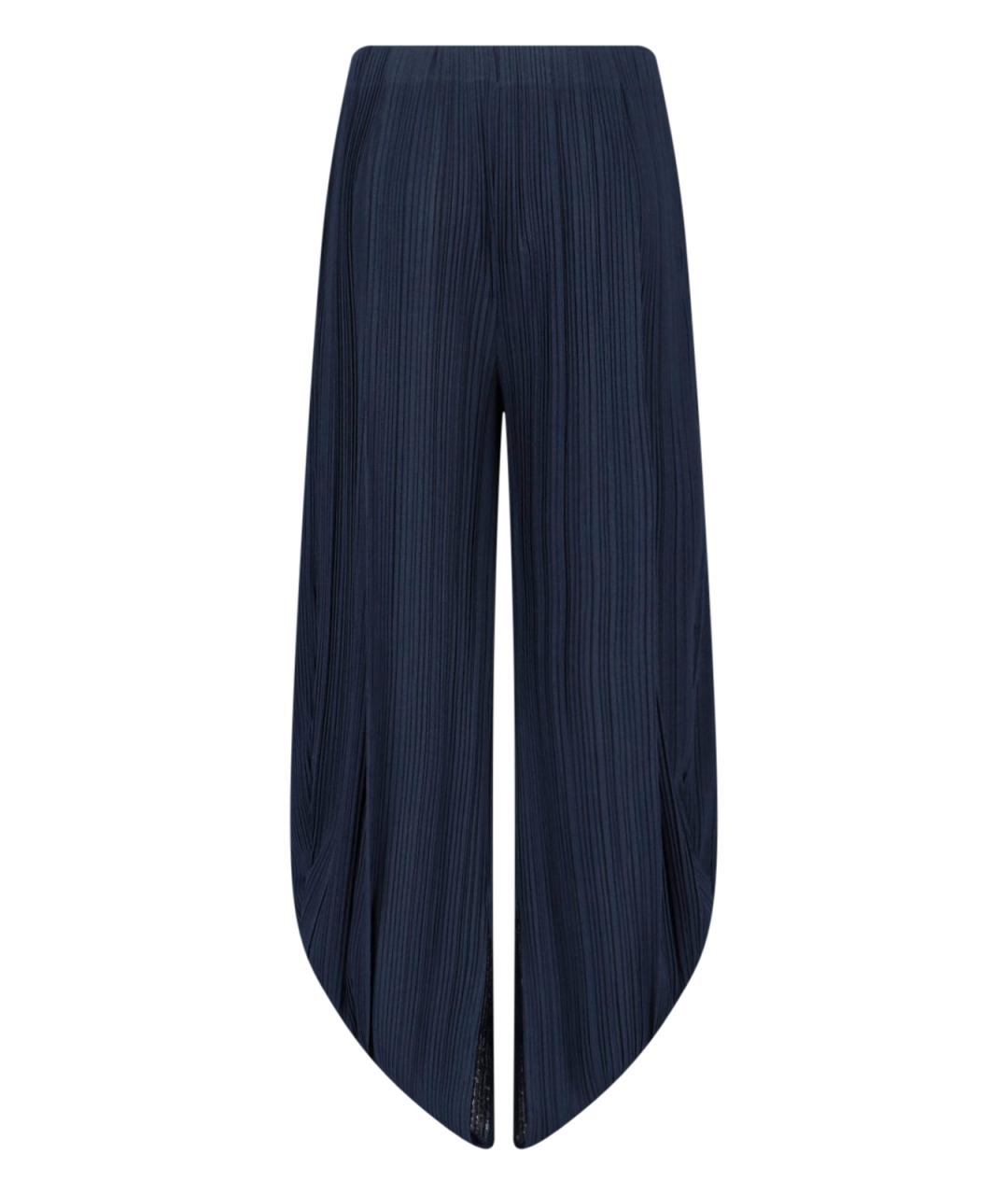 GIORGIO ARMANI Синие полиэстеровые брюки широкие, фото 2