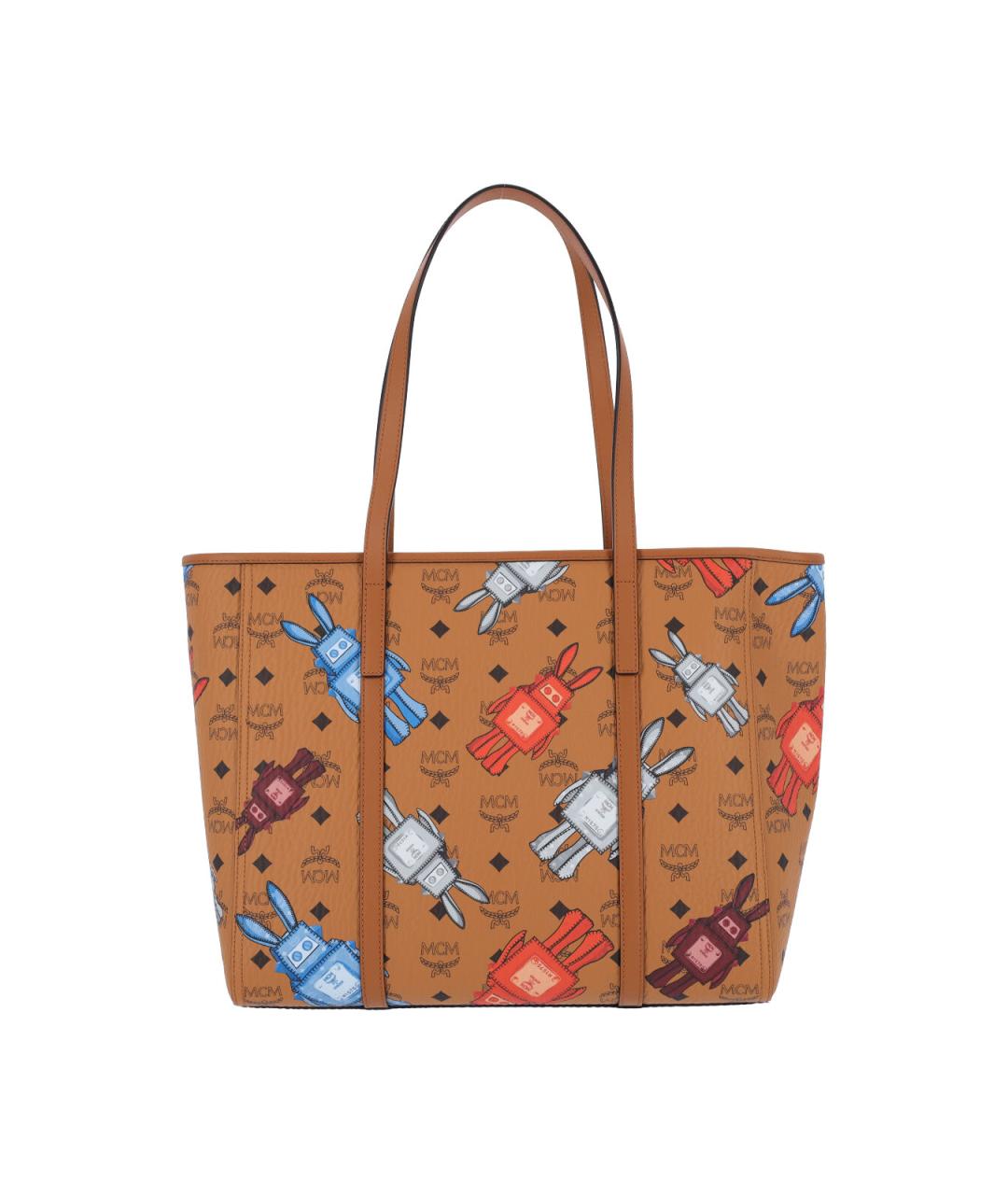 MCM Коричневая сумка тоут из искусственной кожи, фото 3