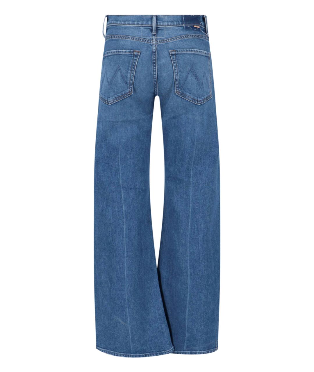 MOTHER Синие хлопковые прямые джинсы, фото 2