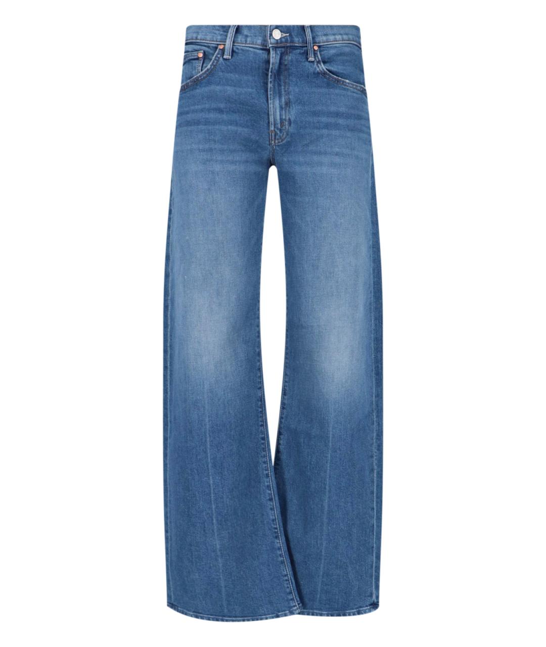 MOTHER Синие хлопковые прямые джинсы, фото 1