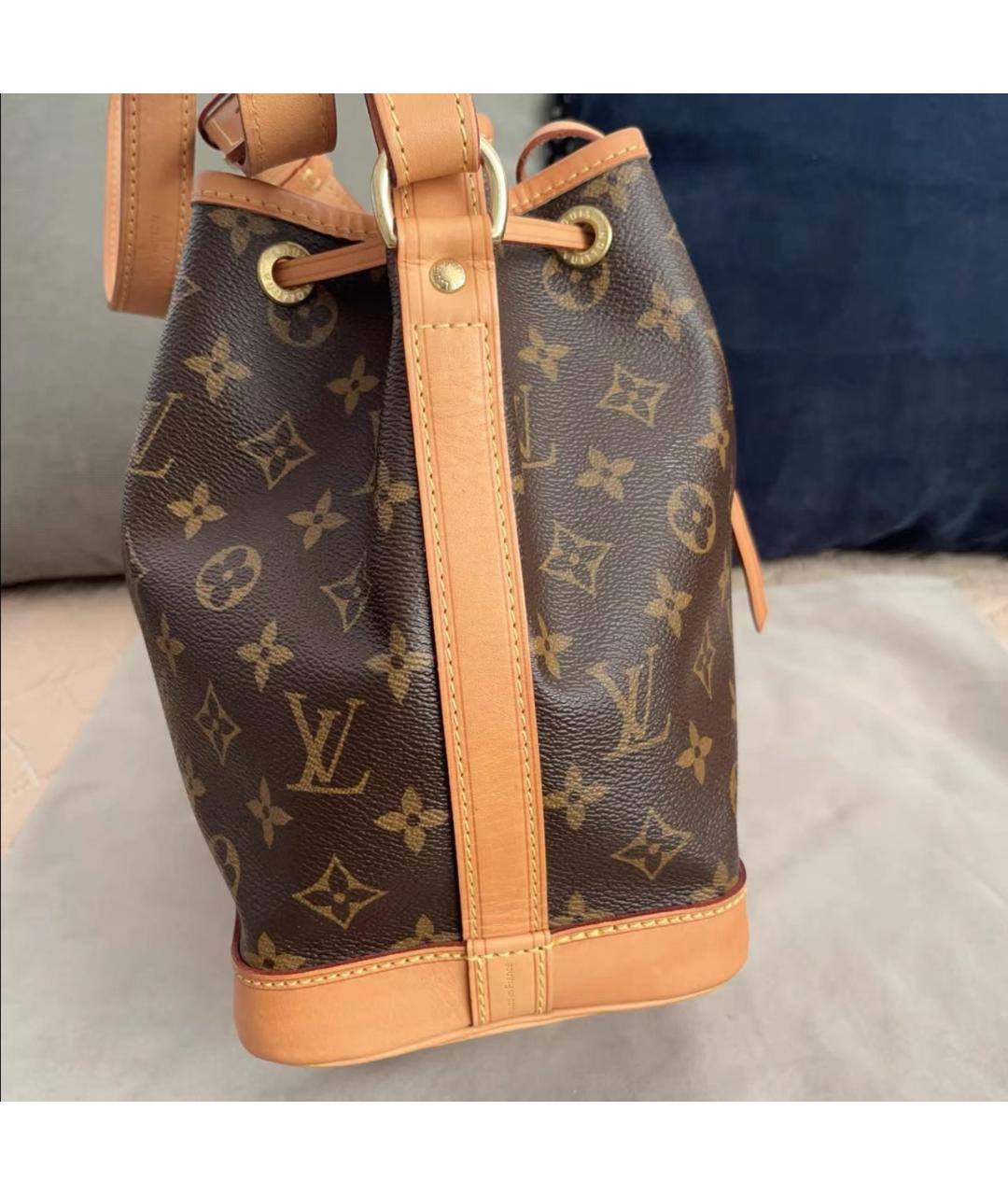LOUIS VUITTON Коричневая кожаная сумка тоут, фото 4