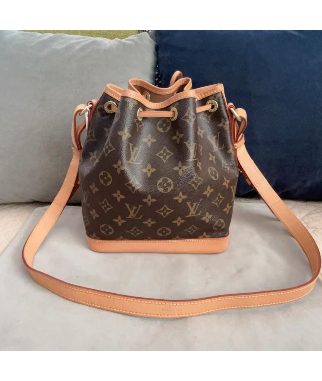 LOUIS VUITTON Коричневая кожаная сумка тоут, фото 2