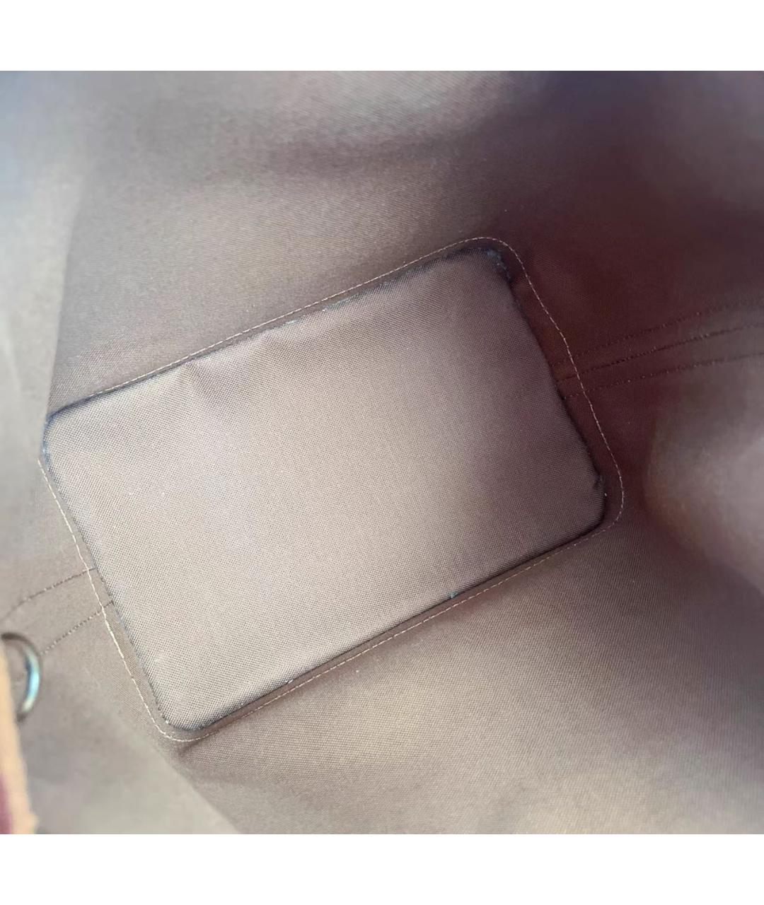LOUIS VUITTON Коричневая кожаная сумка тоут, фото 8