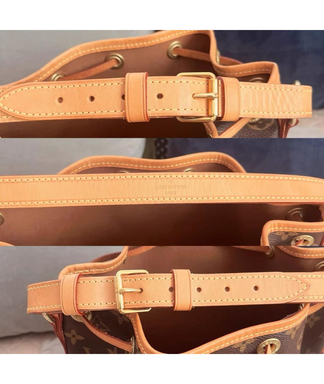 LOUIS VUITTON Коричневая кожаная сумка тоут, фото 5