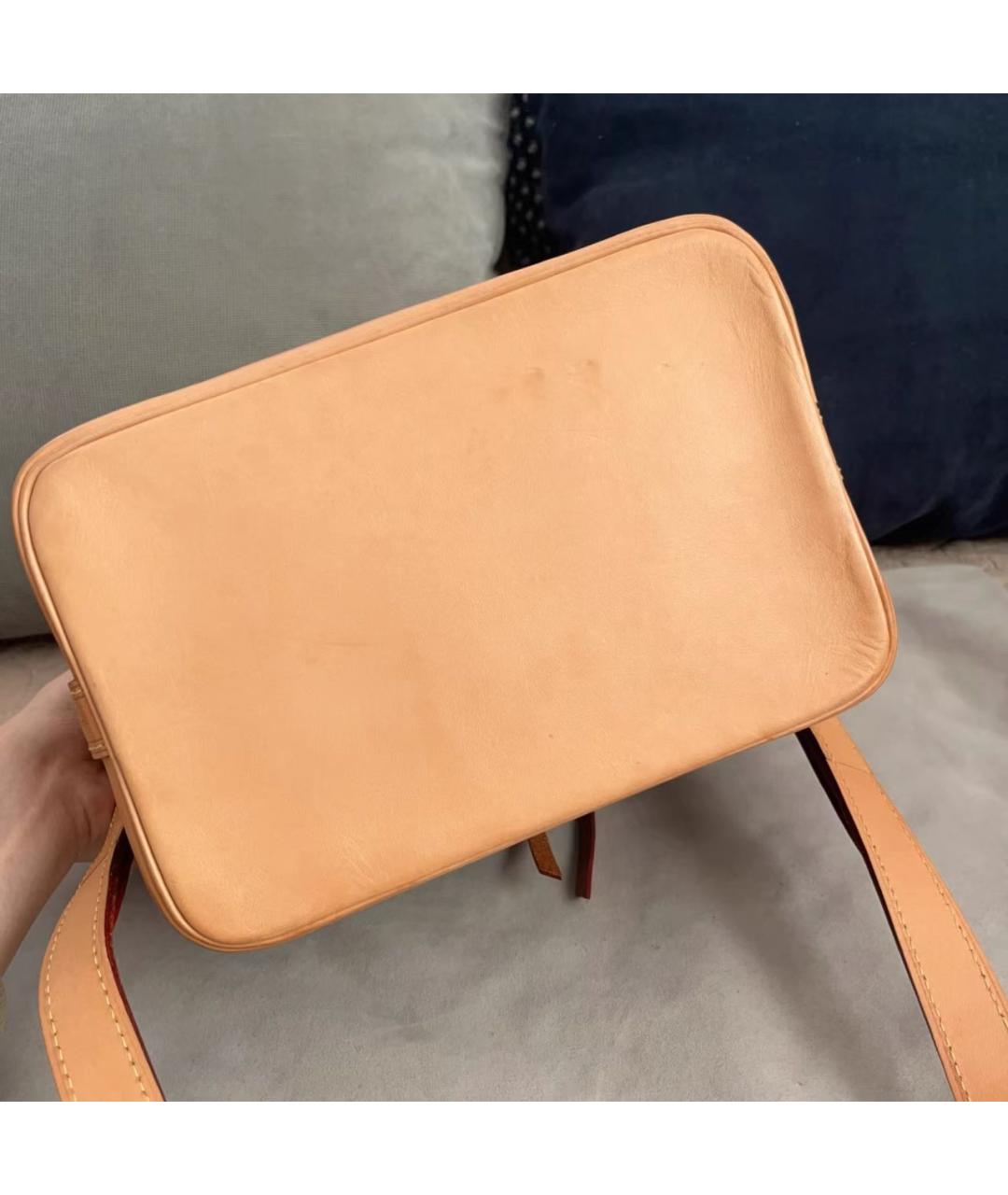 LOUIS VUITTON Коричневая кожаная сумка тоут, фото 6