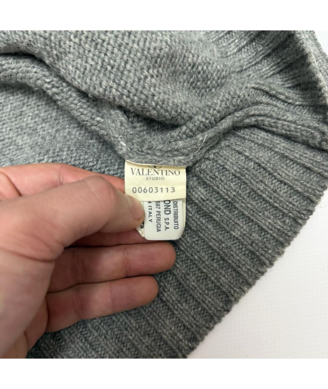 VALENTINO Серый шерстяной джемпер / свитер, фото 5