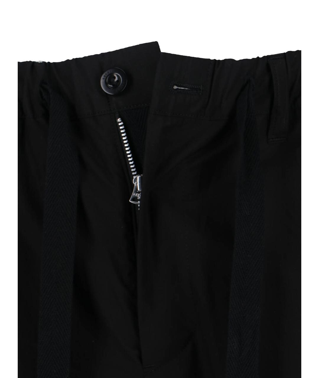 SACAI Черные хлопковые повседневные брюки, фото 5