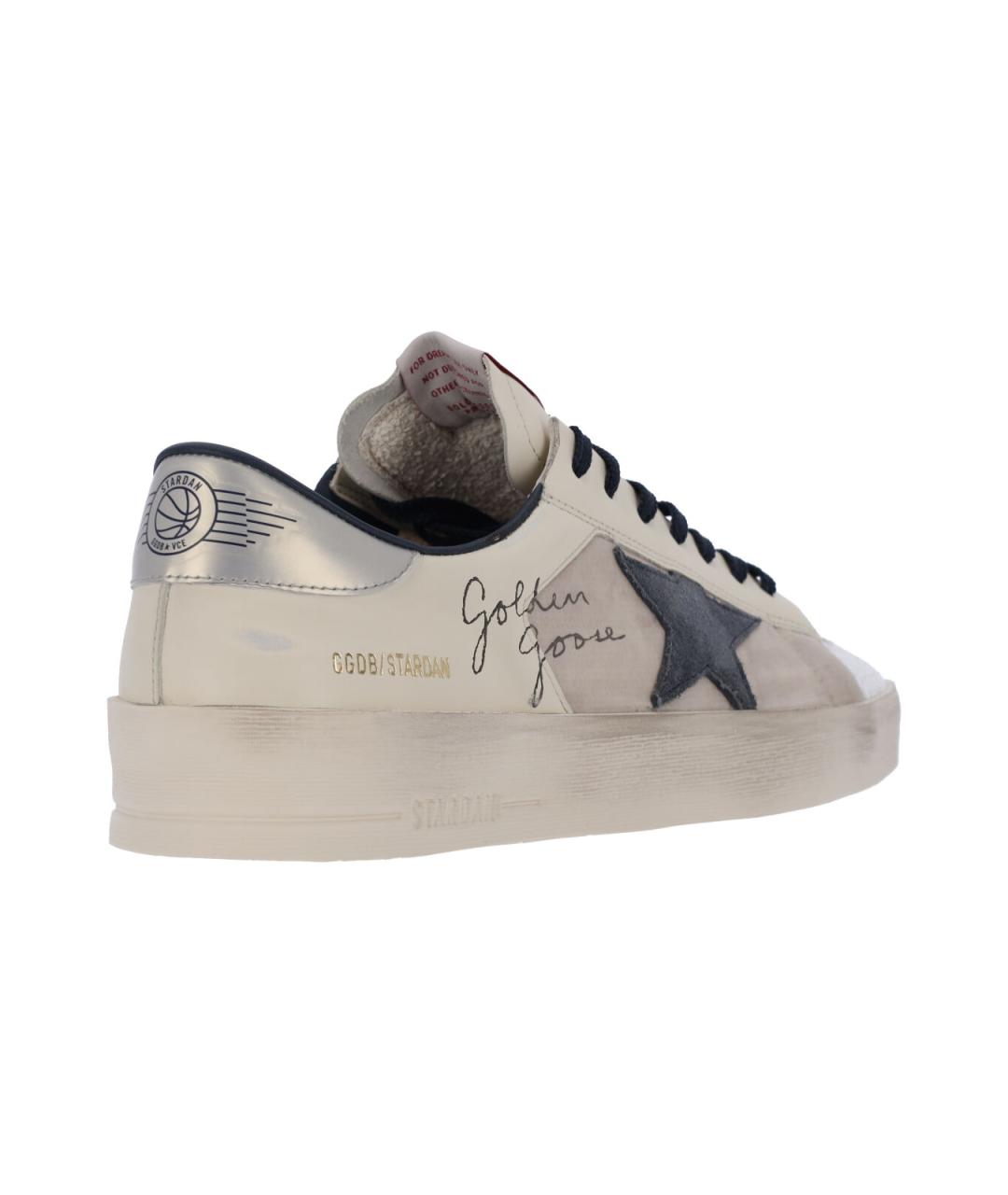 GOLDEN GOOSE DELUXE BRAND Белые кожаные низкие кроссовки / кеды, фото 4