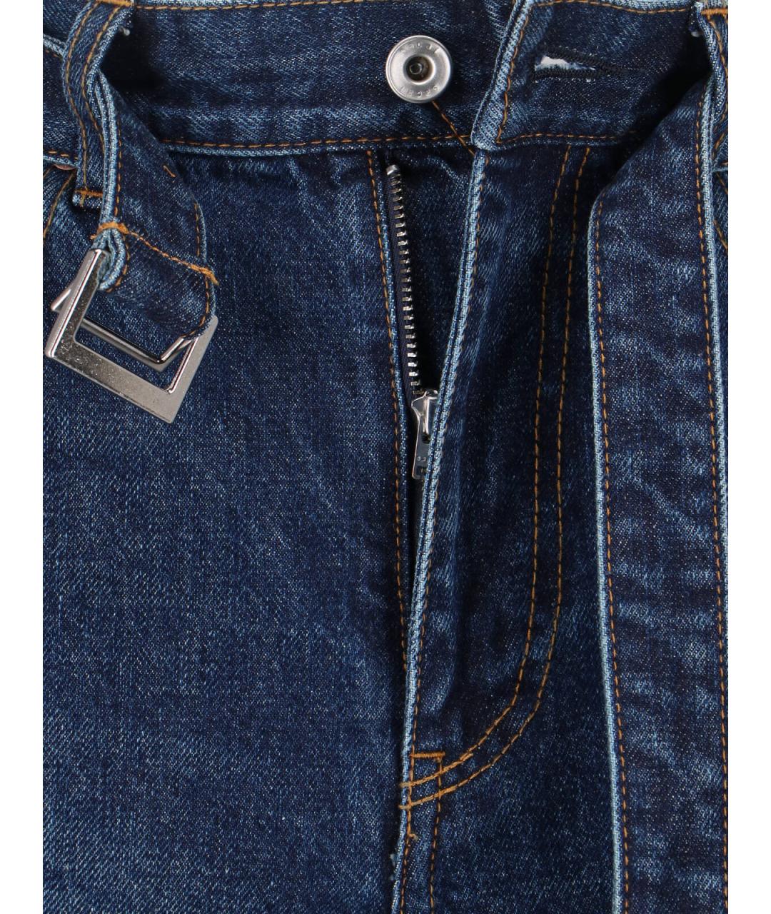 SACAI Синие хлопковые джинсы клеш, фото 5
