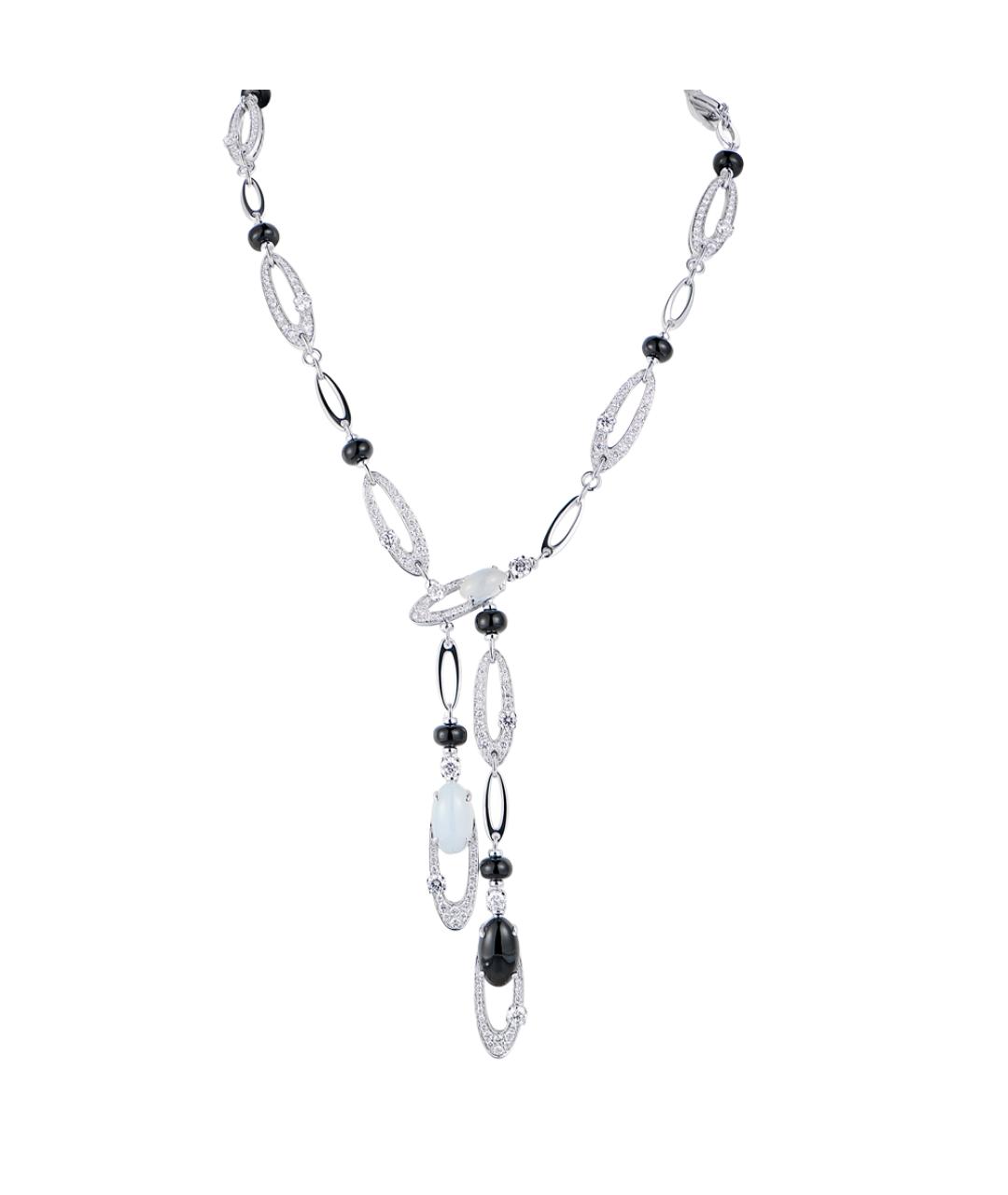 BVLGARI Черное колье из белого золота, фото 1