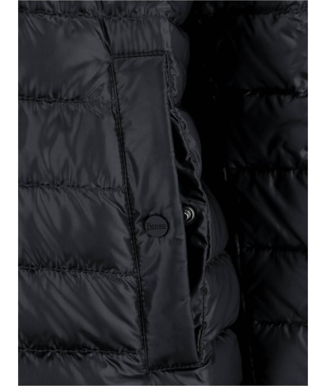 HERNO Черная полиамидовая куртка, фото 4