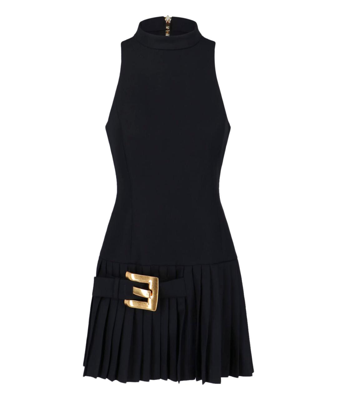 BALMAIN Черное шерстяное повседневное платье, фото 1