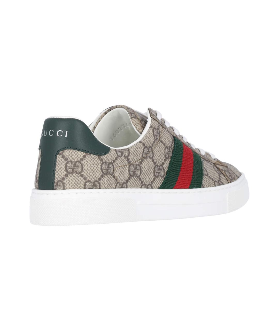 GUCCI Бежевые кеды, фото 4