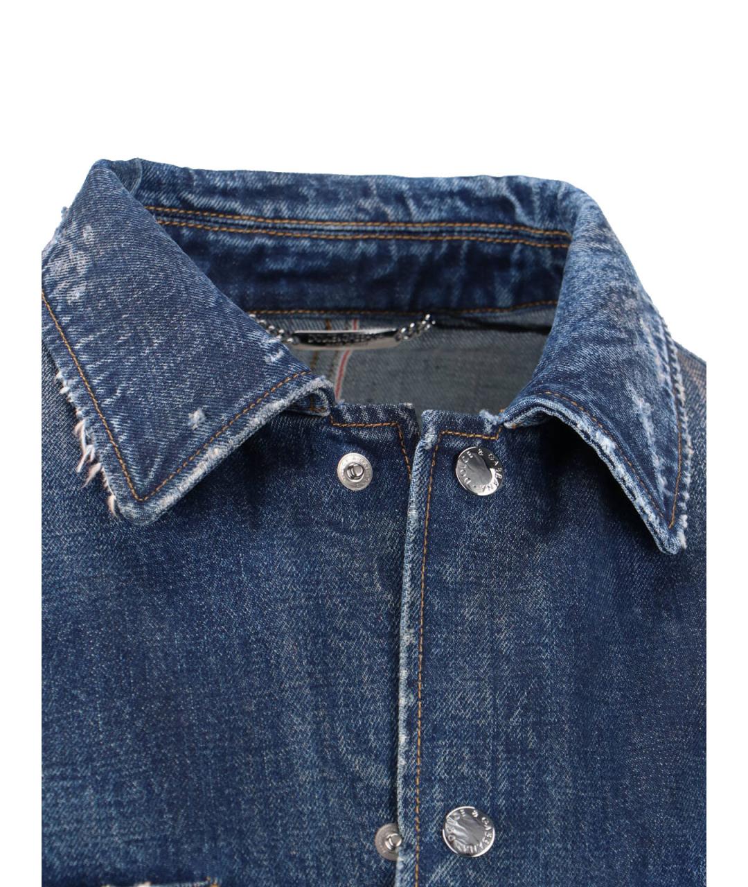 DOLCE&GABBANA Синяя хлопковая куртка, фото 4