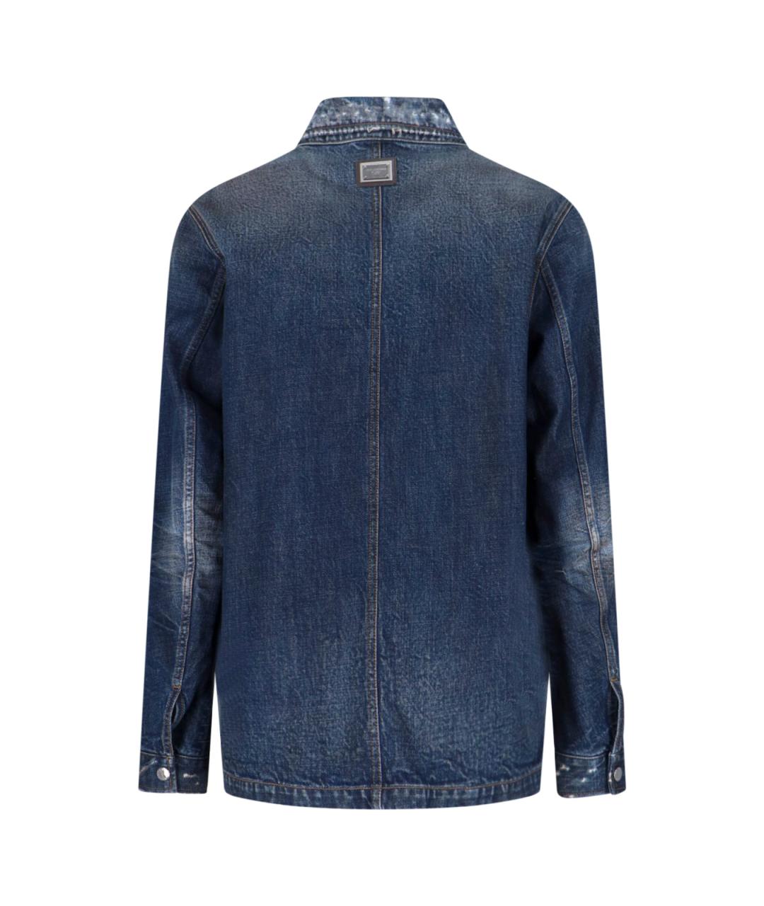 DOLCE&GABBANA Синяя хлопковая куртка, фото 2