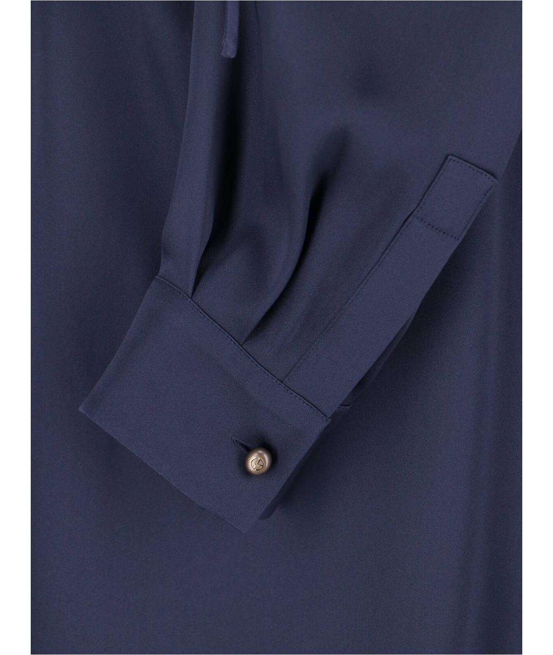 GIORGIO ARMANI Синяя шелковая рубашка, фото 4