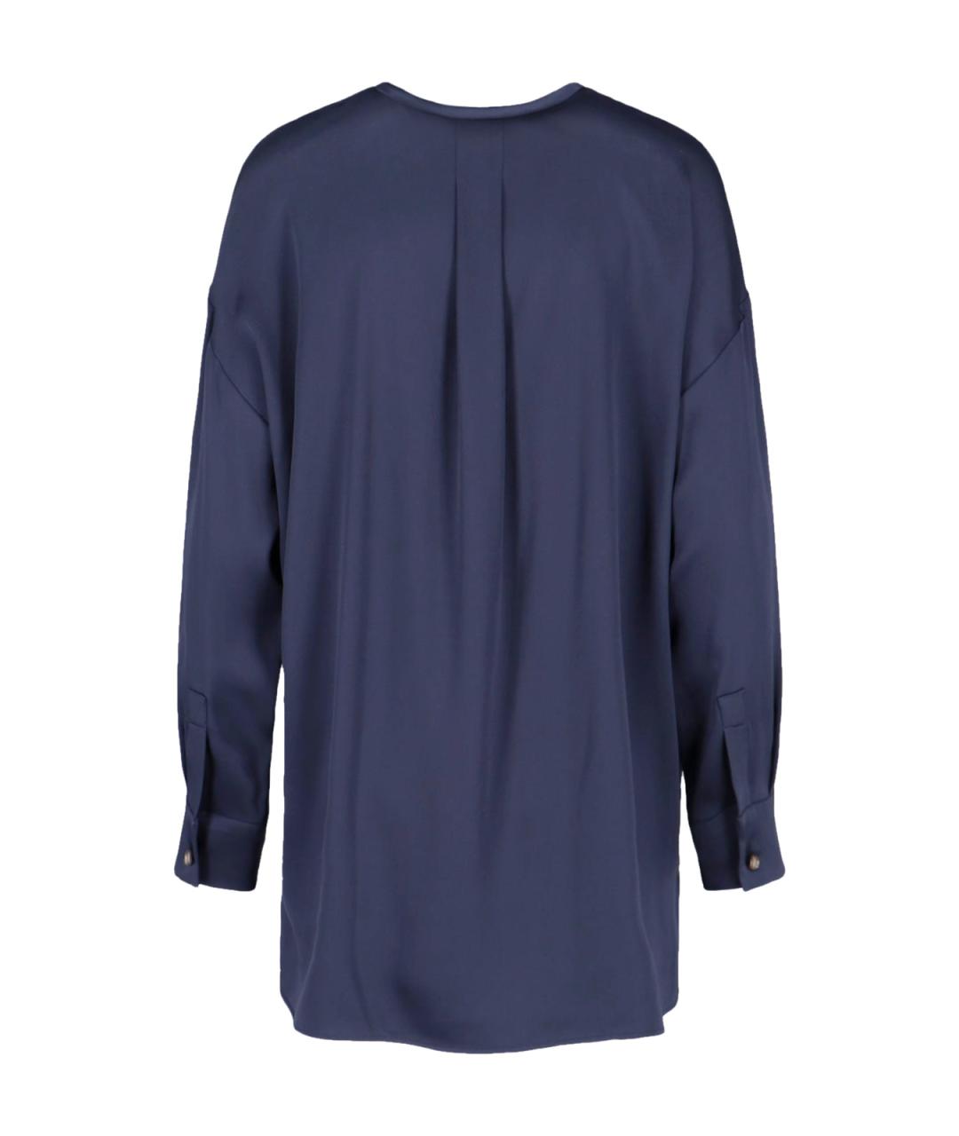 GIORGIO ARMANI Синяя шелковая рубашка, фото 2