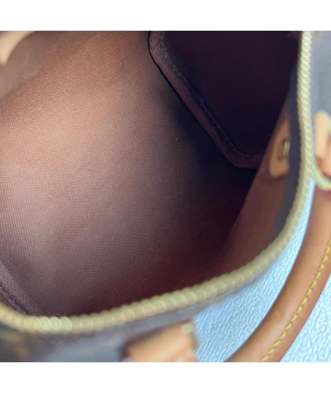 LOUIS VUITTON Коричневая кожаная сумка через плечо, фото 8