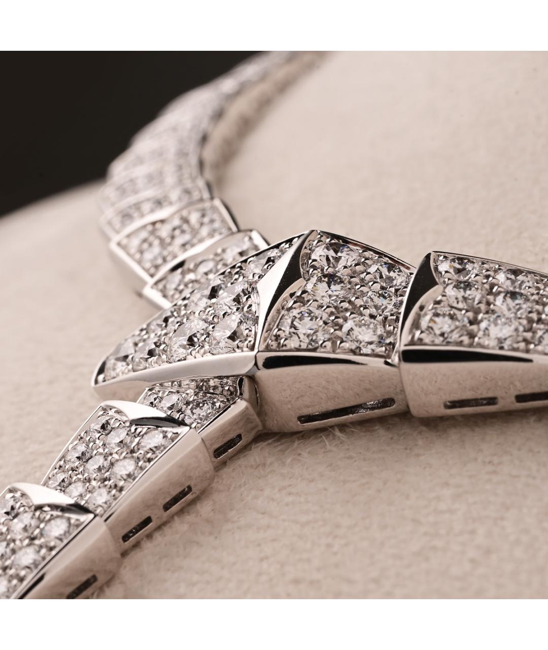 BVLGARI Серебряное колье из белого золота, фото 4